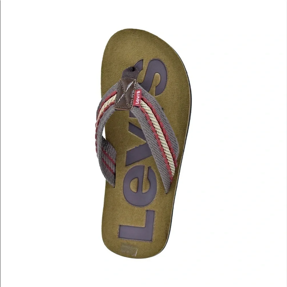 Levi’s Kyle Casual brown red flip flop sandal men’s 12
